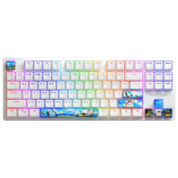 Tastatură Hator Rockfall 2 Mecha TKL Authentic Edition Cu fir/ White photo 1