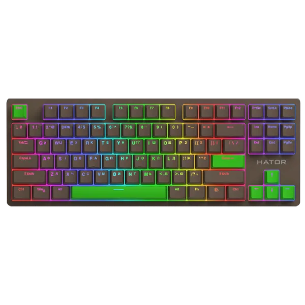 Клавиатура Hator Rockfall 2 Mecha TKL Authentic Edition Проводная/ Коричневый photo 1