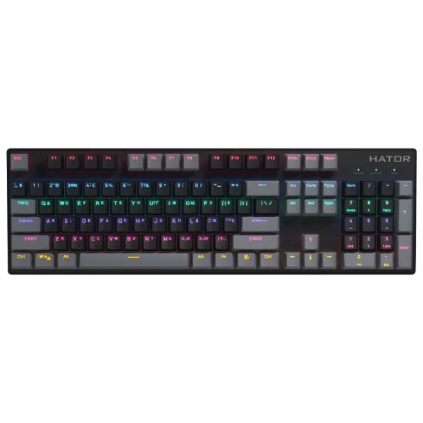 Tastatură Hator Starfall Rainbow Origin Red Cu fir/ Black photo 1