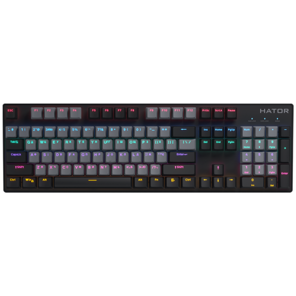 Tastatură Hator Starfall Rainbow Origin Red Cu fir/ Black photo 1