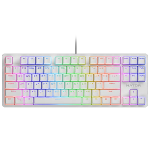 Tastatură Hator Rockfall 2 Optica TKL Cu fir/ White photo 1