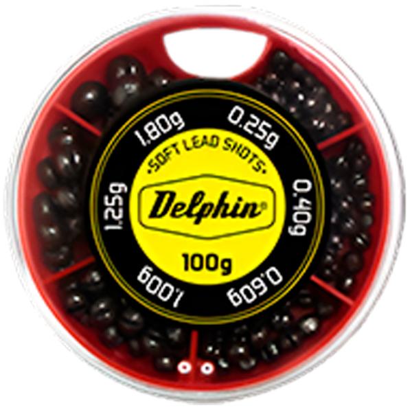 Грузила Delphin Soft lead shots Количество в наборе -/ 100 г photo 1