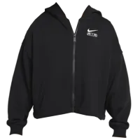Толстовка для девочек Nike Nsw Air Ft Fz Hdy S/ Черный