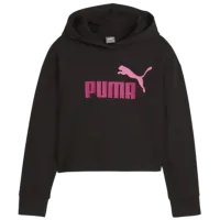Hanorac pentru fetiţe Puma Ess+ 2Color Logo Short Length Hoodie Tr G 140/ Black