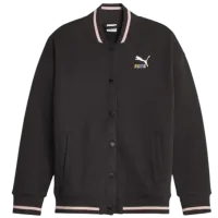 Hanorac pentru fetiţe Puma Classics Sweater Wthr Bomber Jacket G 176/ Black