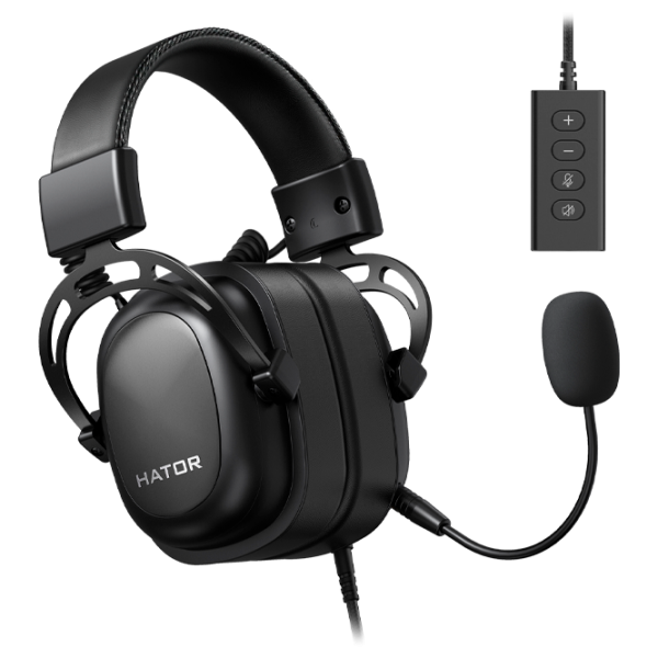 Căști Hator Hypergang 2 USB 7.1 Matte Black Cu fir/ Gaming photo 1
