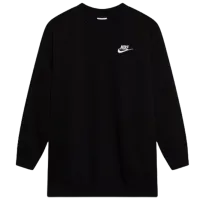 Hanorac pentru fetiţe Nike G Nsw Club Flc Ovrszd Crew Lbr XS/ Black