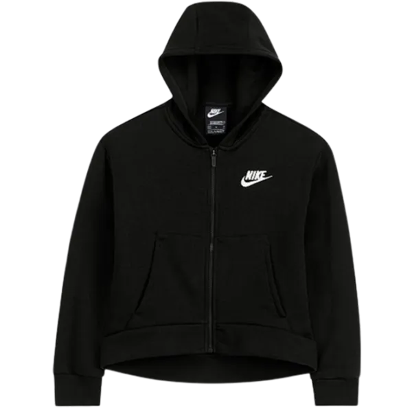 Hanorac pentru fetiţe Nike G Nsw Club Flc Fz Hoodie Lbr XL/ Black photo 1