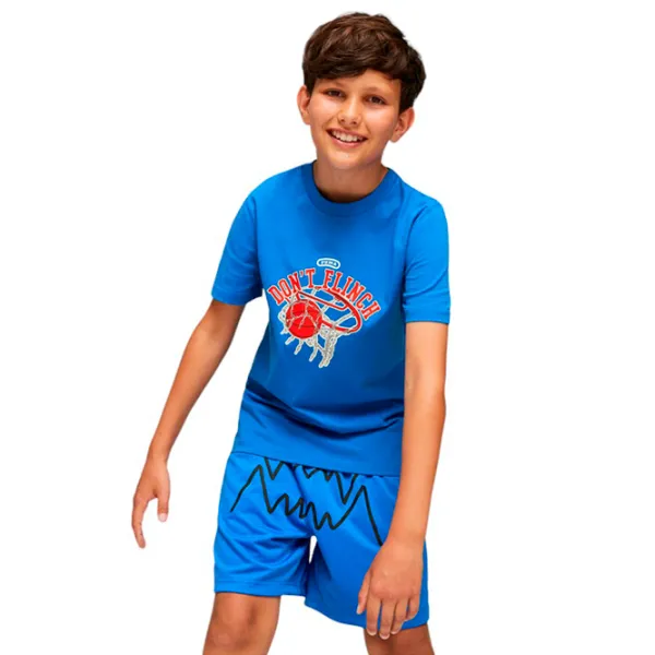 Tricou pentru băieți Puma Basketball Graphic Tee B 152 / Blue photo 1 Tricou pentru băieți Puma Basketball Graphic Tee B 152 / Blue photo 1