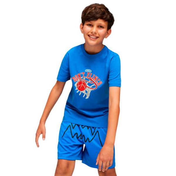 Футболка для мальчиков Puma Basketball Graphic Tee B 176 / Синий photo 1