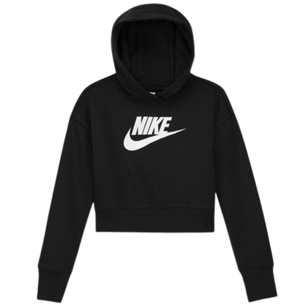 Толстовка для девочек Nike G Nsw Club Ft Crop Hoodie Hbr L/ Черный photo 1 Толстовка для девочек Nike G Nsw Club Ft Crop Hoodie Hbr L/ Черный photo 1