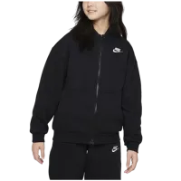 Толстовка для девочек Nike G Nsw Club Flc Ovrszd Fz Lbr M/ Черный