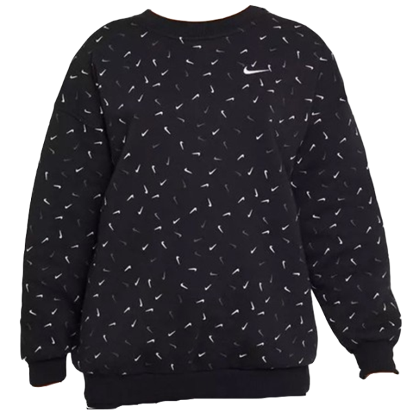 Hanorac pentru fetiţe Nike G Nsw Icon Flc Crew Logo Prnt M/ Black photo 1 Hanorac pentru fetiţe Nike G Nsw Icon Flc Crew Logo Prnt M/ Black photo 1