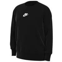 Толстовка для девочек Nike G Nsw Club Flc Bf Crew Lbr S/ Черный