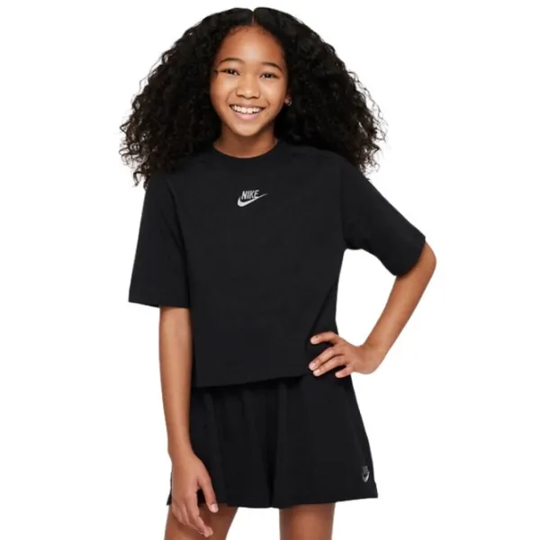 Футболка для девочек Nike Nsw Ss Top Jsy Lbr  / Черный photo 1 Футболка для девочек Nike Nsw Ss Top Jsy Lbr  / Черный photo 1