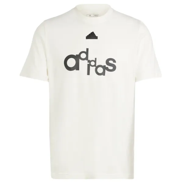Tricou pentru bărbați Adidas Bl Sj T Q1 Gd 100% bumbac/ White photo 1