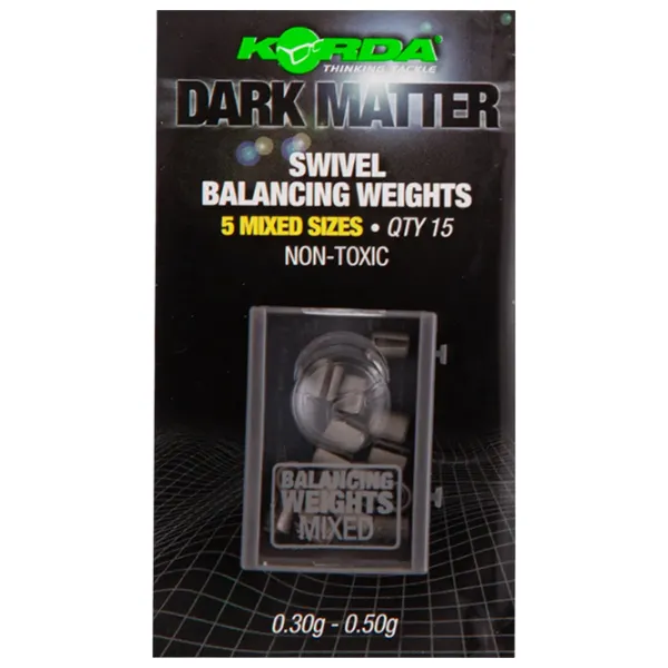 Грузила Korda Dark Matter Swivel Balancing Weights - Mixed Количество в наборе - 15/ 0.50 г photo 1