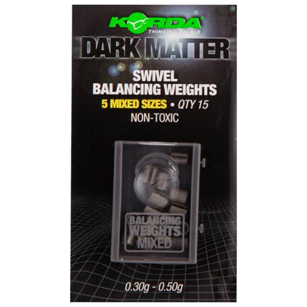 Грузила Korda Dark Matter Swivel Balancing Weights - Mixed Количество в наборе - 15/ 0.50 г photo 1