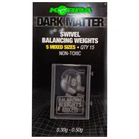 Plumb Korda Dark Matter Swivel Balancing Weights - Mixed Cantitatea în set - 15/ 0.50 g