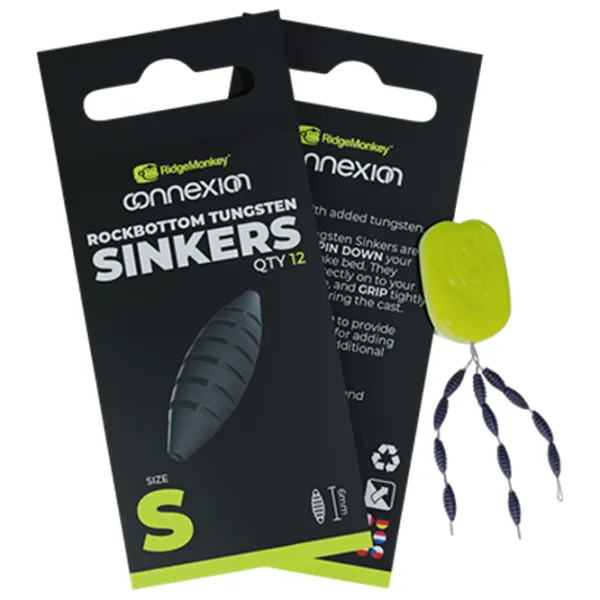 Plumb Ridge Monkey Connexion Rock Bottom Sinkers Small Cantitatea în set - 12 photo 1