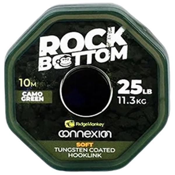 Fir pentru pescuit Ridge Monkey Connexion Rock Bottom Tungsten Soft Coated Hooklink 10 m/ 11.3 kg photo 1