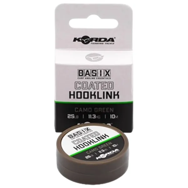 Шнур для рыбалки Korda BASIX Coated Hooklink 10 м/ 11.3 кг photo 1