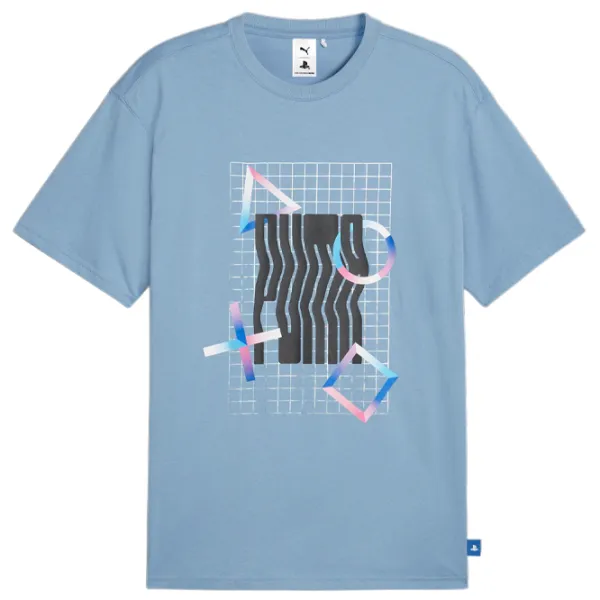 Tricou pentru bărbați Puma X Playstation Elevated Tee 100% bumbac/ Blue photo 1