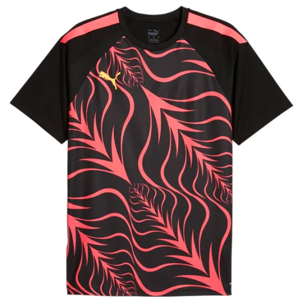 Tricou pentru bărbați Puma individualLIGA Graphic Jersey 100% poliester reciclat/ Black Sunset Glow photo 1