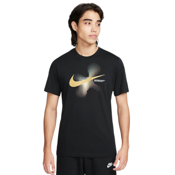 Футболка для мужчин Nike M Nsw Tee 6Mo Swoosh 100% хлопок/ Черный photo 1
