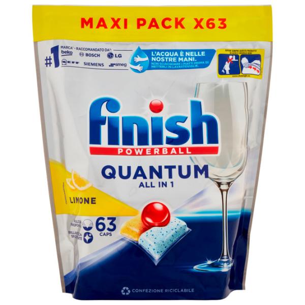 Capsule FINISH Quantum Lemon 63 tab comprimate / pentru îndepartarea murdăriei photo 1