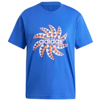 Tricou pentru femei Adidas Farm Gfx Tee Bold 100% bumbac/ Blue
