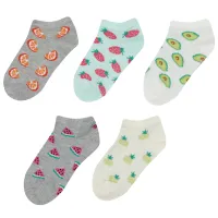 Șosete pentru fetiţe Polaris Socks 3M FRUIT 5 LI PTK-G 3FX 2 - 4 ani/ Multicolor