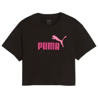 Tricou pentru fete Puma Girls Logo Cropped Tee 170 - 176 cm / Black