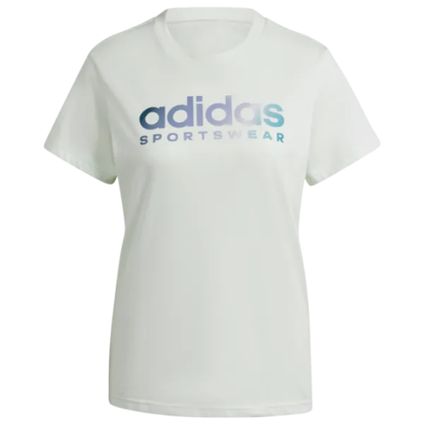 Tricou pentru femei Adidas W Soft Side Linear 100% bumbac/ White photo 1