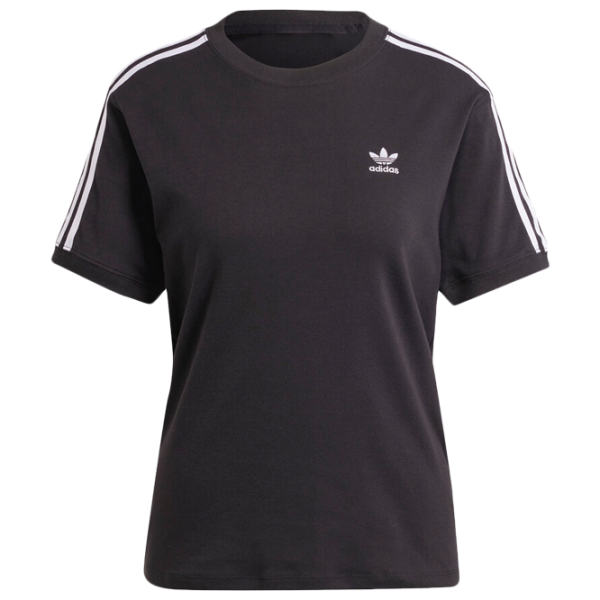 Tricou pentru femei Adidas 3 Stripe Tee 94% bumbac/ Black photo 1