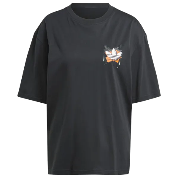 Футболка для женщин Adidas Graffiti Ss Tee 100% хлопок/ Черный photo 1