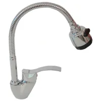 Baterie pentru bucătărie Sanitec SN0017 Mono comandă/ extractibilă/ Alamă/ Silver