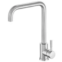 Смеситель для кухни Fala STEELY 2 Однорычажный/ поворотный/ Латунь/ Нержавеющая сталь