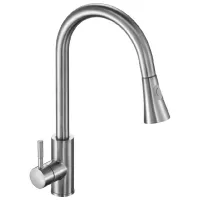 Baterie pentru bucătărie Fala STEELY 4 Mono comandă/ pivotantă/ Alamă/ Inox