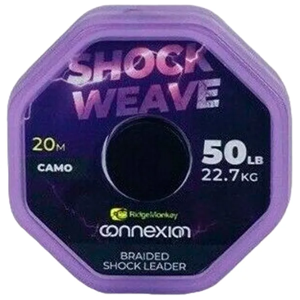 Fir pentru pescuit Ridge Monkey Connexion Shock Weave Braided Shock Leader 20 m/ 22.7 kg photo 1