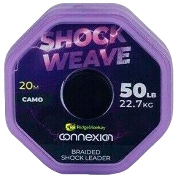 Fir pentru pescuit Ridge Monkey Connexion Shock Weave Braided Shock Leader 20 m/ 22.7 kg photo 1