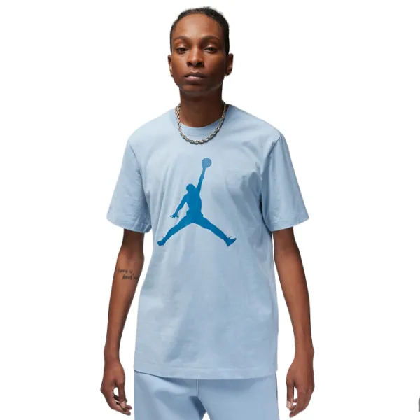 Tricou pentru bărbați Nike M Jordan Jumpman Ss Crew Bumbac/ Sky Blue photo 1 Tricou pentru bărbați Nike M Jordan Jumpman Ss Crew Bumbac/ Sky Blue photo 1