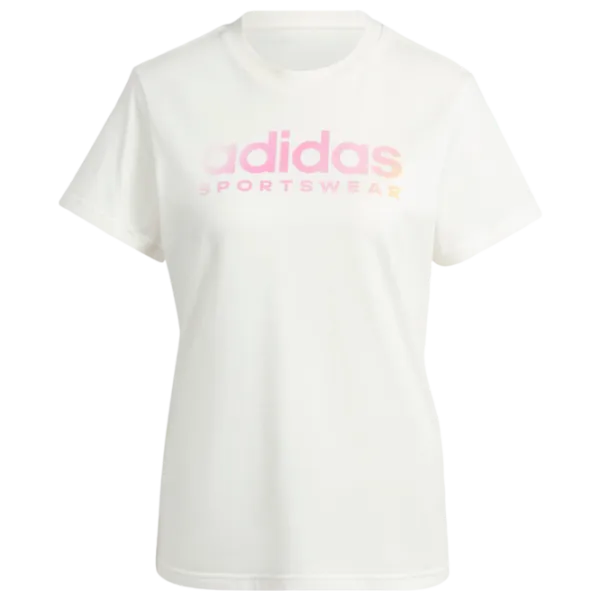 Tricou pentru femei Adidas W Lin Spw Gt 100% bumbac/ White photo 1