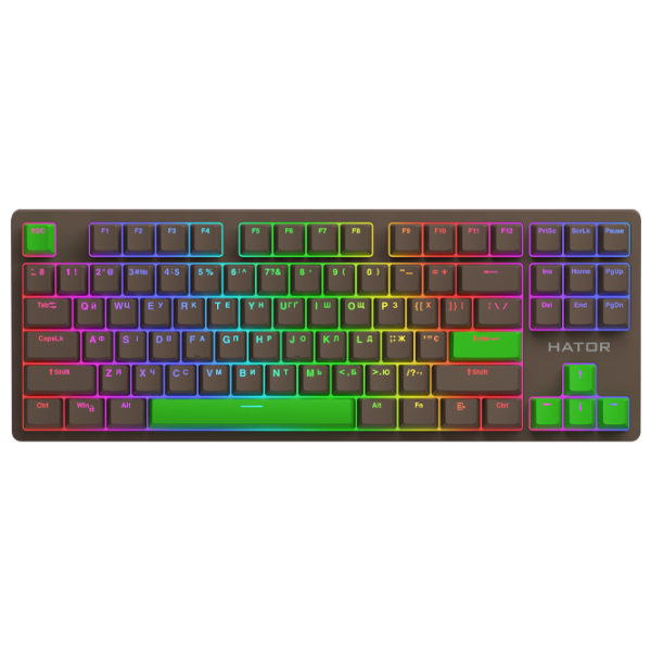 Клавиатура Hator Rockfall 2 Mecha TKL Autograph Edition Проводная/ Коричневый photo 1