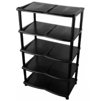 Стеллаж для обуви Kulac Klassy K086 62см x 48см x 30см cm/ Пластик/ Black