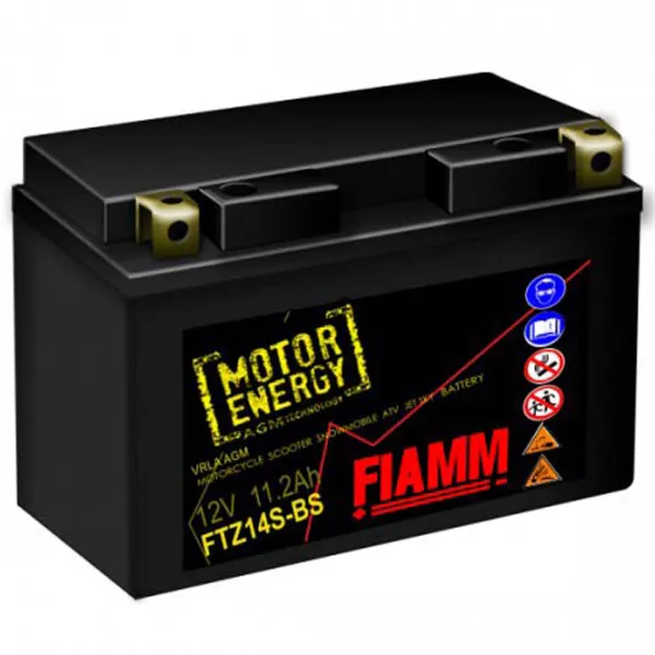 Аккумулятор для мотоцикла Fiamm FTZ14S-BS 230A/ 11.2 Ач photo 1 Аккумулятор для мотоцикла Fiamm FTZ14S-BS 230A/ 11.2 Ач photo 1