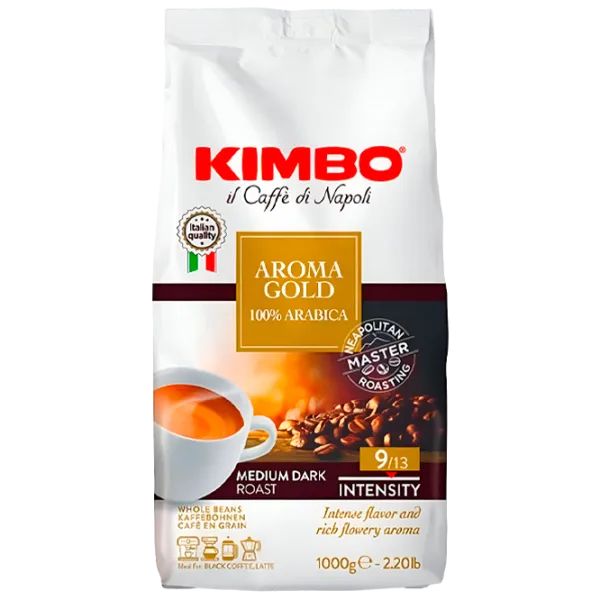 Cafea Kimbo Aroma Gold Boabe/ Espresso/ Pachet photo 1