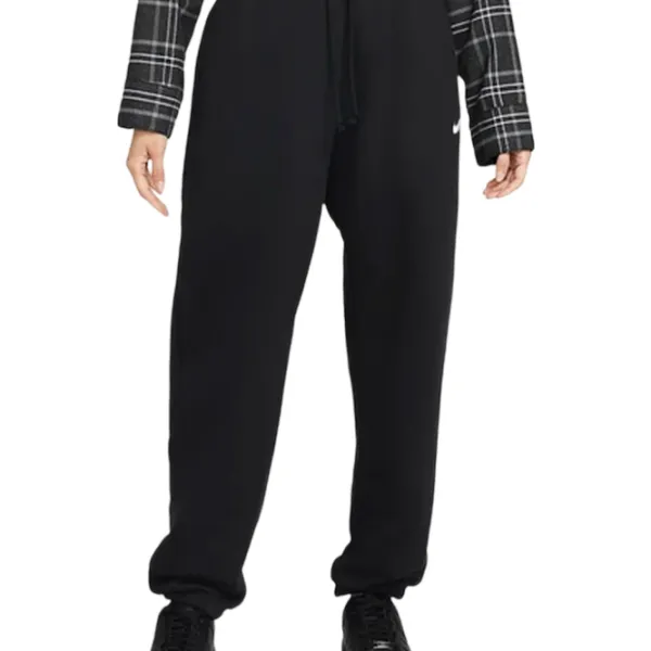 Pantaloni sportivi pentru femei Nike W Nsw Phnx Flc Hr Os Pant L/ Black photo 1