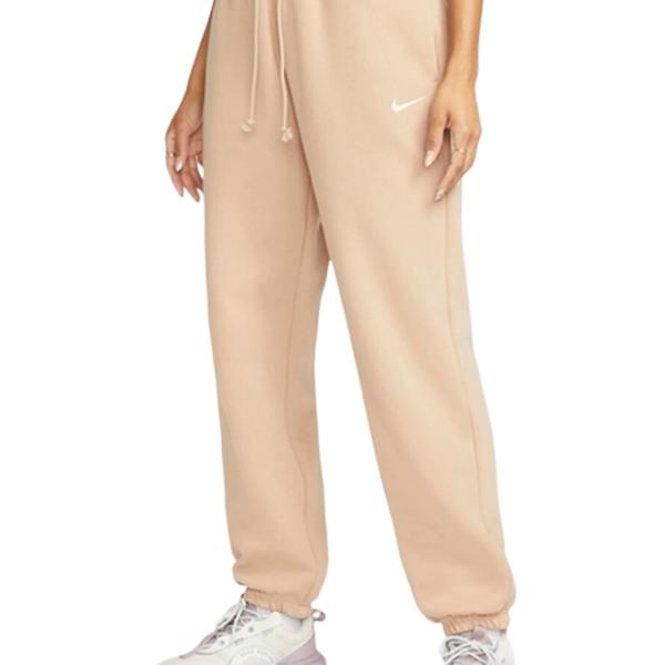 Pantaloni sportivi pentru femei Nike W Nsw Phnx Flc Hr Os Pant M/ Beige photo 1