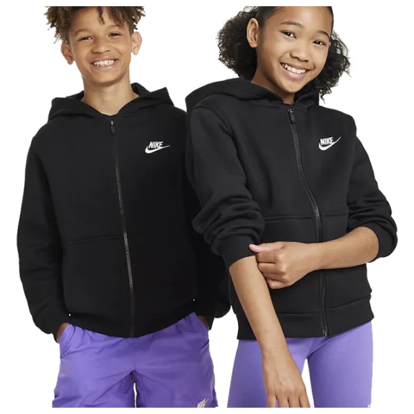 Толстовка для мальчиков Nike K Nsw Club Flc Hd Fz Ls Lbr L/ Черный photo 1